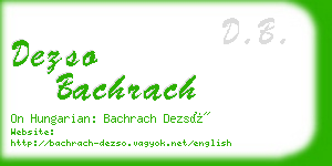 dezso bachrach business card